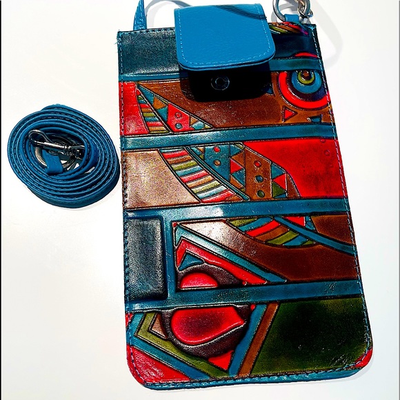 Accessories - 100% Colombian leather phone case. Adjustable crossbody phone carrying case.